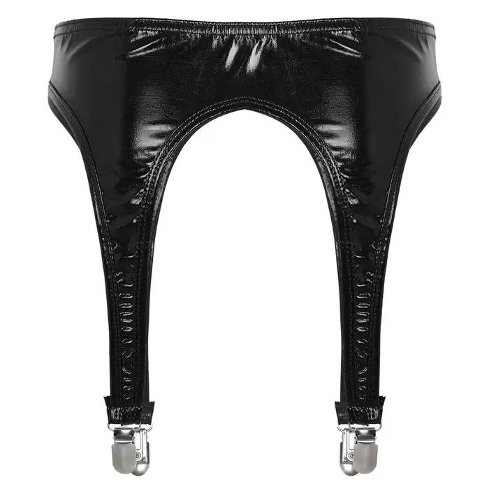 Jarretelles Gothiques pour Femme, Lingerie Brillante D.lique, Taille Haute, Jarretelles pour Cuissardes, Bas, Festival Rave, Costume de Pole Dance