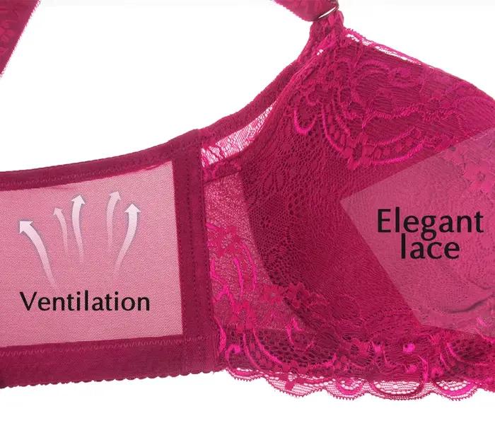 Podprsenka pre ženy väčšia veľkosť Super Push Up Bralette čipka intímna Lingerie Sexy spodná bielizeň s kosticami E teplá