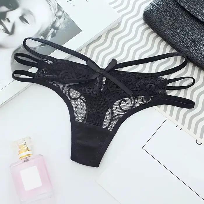 Culotte sexy en dentelle florale pour femme, string G, lingerie, sous-vêtements plus riches que Bragas Calcinha Ropa, slip intérieur