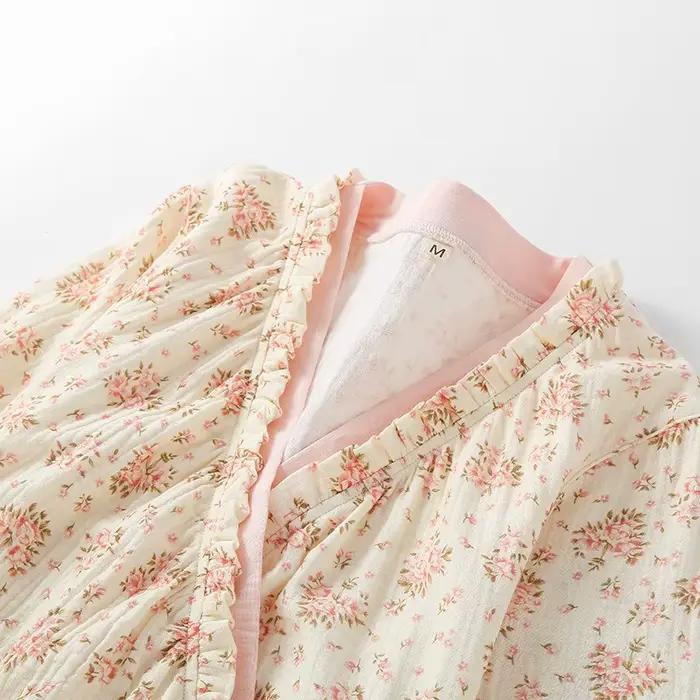 Nočná košeľa Kimono z čistej bavlny