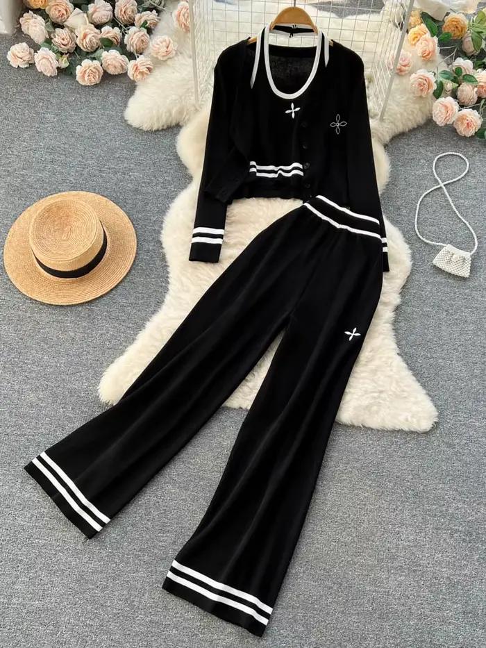 Dámsky pletený streetwear set 3 kusy