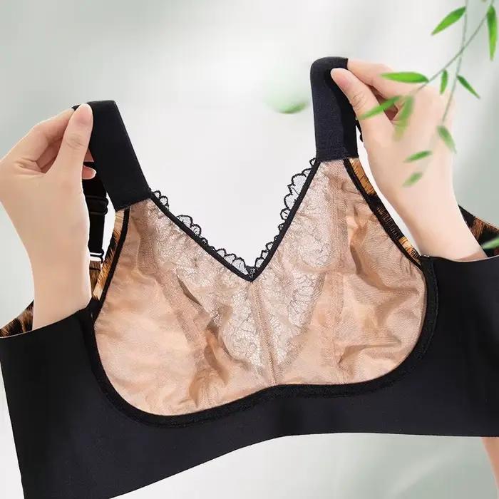 Soutien-gorge sexy en dentelle ultra-fine et respirante, effet minimisant pour poitrine généreuse, grande taille C-G, avec maintien et haute élasticité pour femme