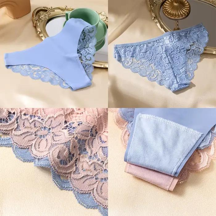 Culottes en dentelle extensibles taille basse pour femme, nouvelle collection, culottes taille basse pour femme, entrejambe en pur coton antibactérien, tailles S-L