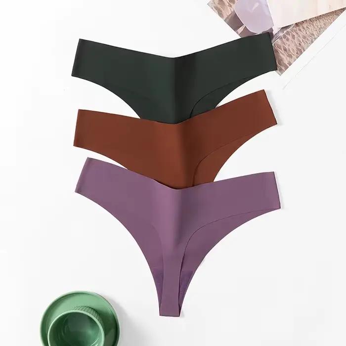 Poblador 10 pièces/ensemble culottes pour femmes mode Simple sous-vêtements sans couture tongs respirantes Lingerie Sexy confortable Sport g-strings