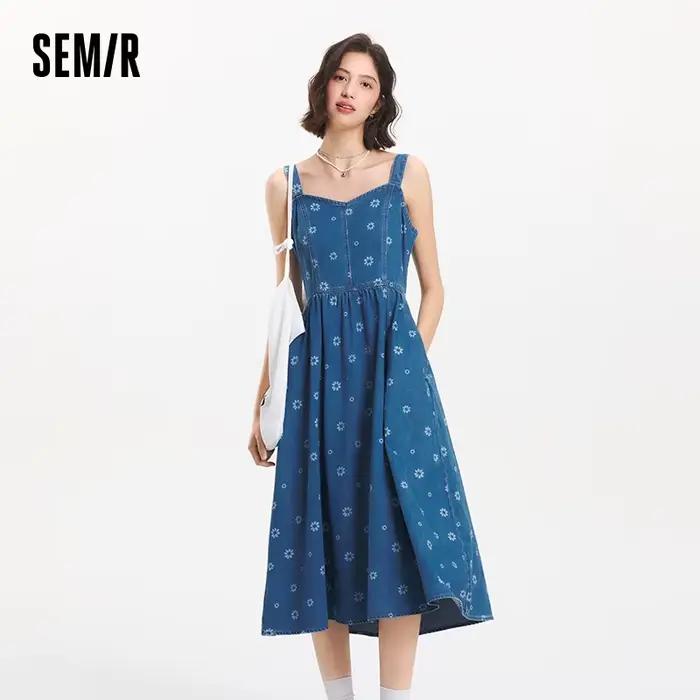 Camisole Semir en coton style préppy pour femmes, motif floral, coupe régulière, sans manches, idéale pour l'été et les journées décontractées