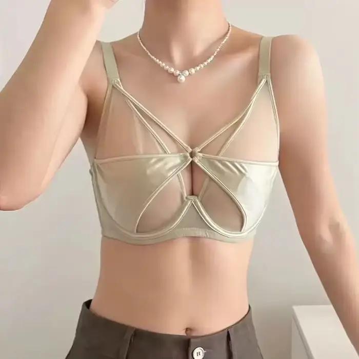 Ailan Centroie Français Sexy Pure Sous-Vêtements Confortables Gros seins, Petit Anti-affaissement et Support supérieur réglable, Soutien-Gorge sans Marques