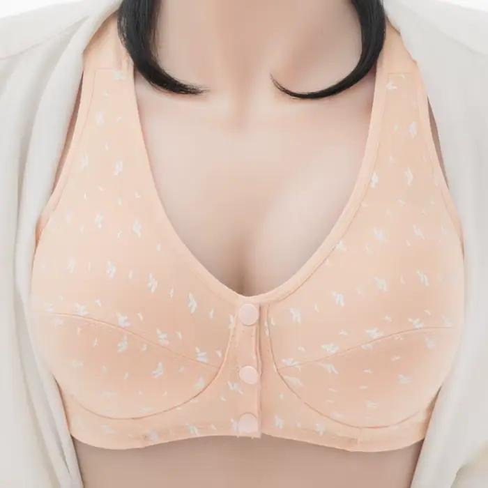 Soutien-gorge pour femmes d'âge mûr et âgées, fin, confortable, respirant, type débardeur à ouverture frontale, grande taille, sans armatures, sans rembourrage