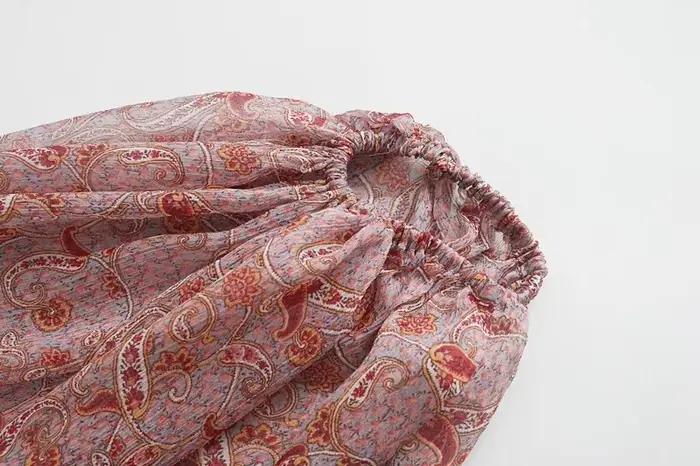 Boho blúzka s nafúknutými rukávmi pre ženy