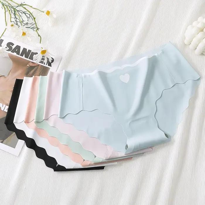Culottes en soie glacée pour adolescentes, style japonais, avec entrejambe en coton, sans couture, taille mi-haute, respirantes et à séchage rapide, pour le printemps