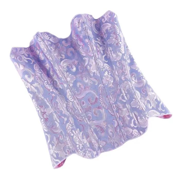 Corset et bustier victorien vintage pour femme, en jacquard, avec baleines en plastique, corselet