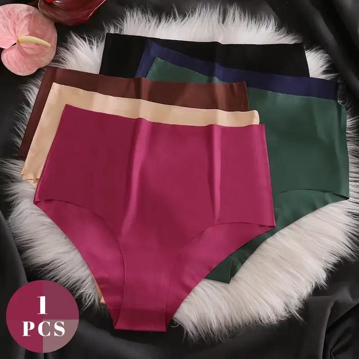 Taille haute 2025 nouvelles culottes pour femmes sans couture sous-vêtements féminins slips solides Bikini pour femmes dames Lingerie douce pour la peau