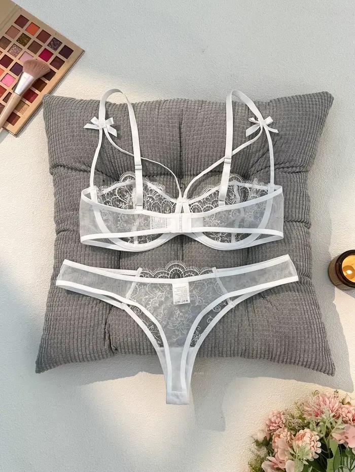 Biely sexy set spodnej bielizne