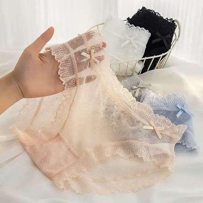 L-XL culotte de sous-vêtements pour femmes Sexy dentelle Ptalk esr filles évider confort slips taille basse sans couture caleçon Lingerie féminine