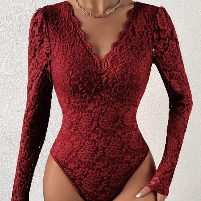 Elegantné biele čipkované body pre ženy