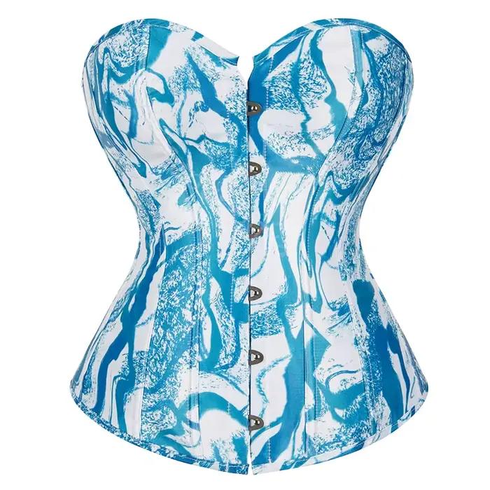 Bustier sexy imprimé zèbre graffiti pour femmes, corset, lingerie assortie, vintage, grande taille, burlesque, Halloween