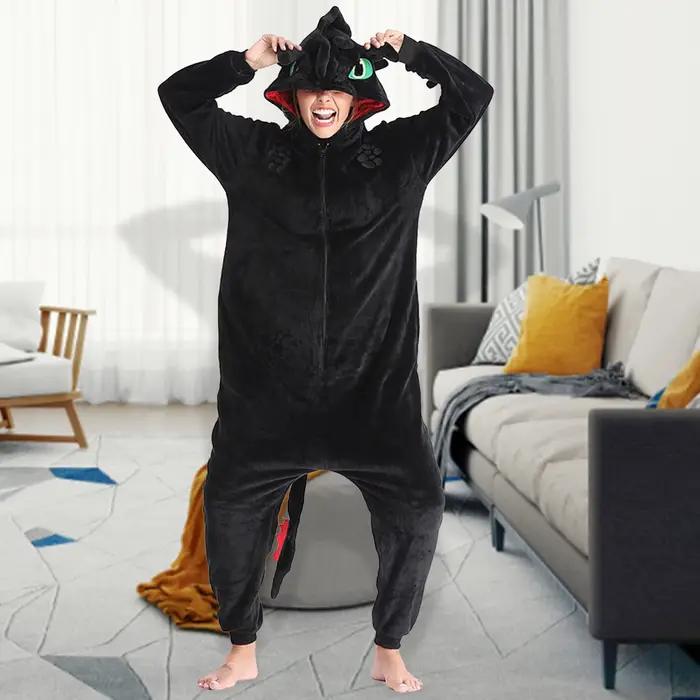 P-jTIME-Pyjama bez zubov s topánkami pre dospelé ženy