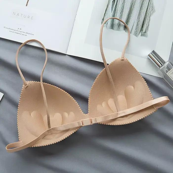 Soutien-gorge français à fines bretelles, lingerie pour filles, sexy, sans couture, une pièce