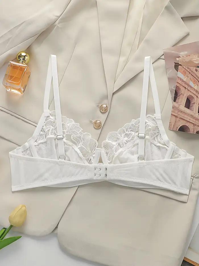 Sexi vyšívaná čipková podprsenka pre ženy