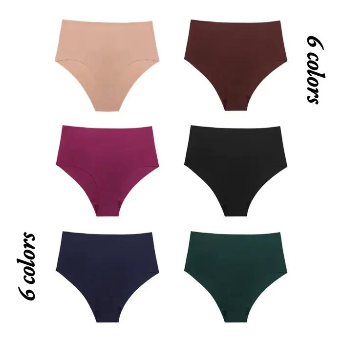 Taille haute 2025 nouvelles culottes pour femmes sans couture sous-vêtements féminins slips solides Bikini pour femmes dames Lingerie douce pour la peau