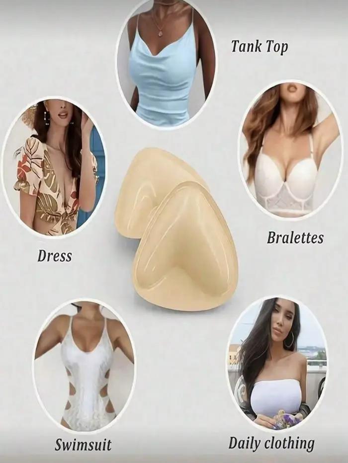 Adhésifs de soutien-gorge push-up 3D en silicone pour robes, maillots de bain et hauts caraco amélioration de la forme de la poitrine invisible pour femmes