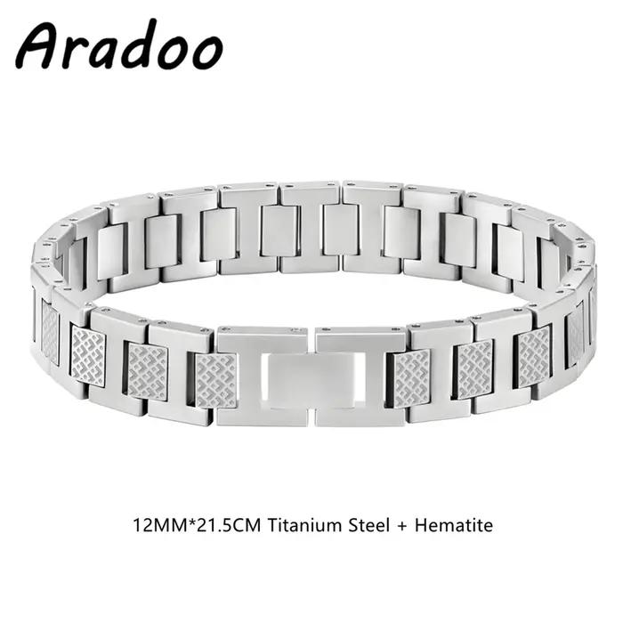 ARADOO – Titánový a oceľový náramok pre mužov