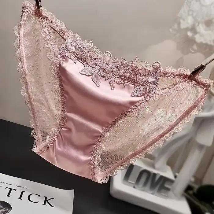 Slips en satin pour femmes, lingerie sexy, culottes sans couture, sous-vêtements féminins pour femmes, sous-vêtements sexy pour femmes, sous-vêtements transparents, трусы женские