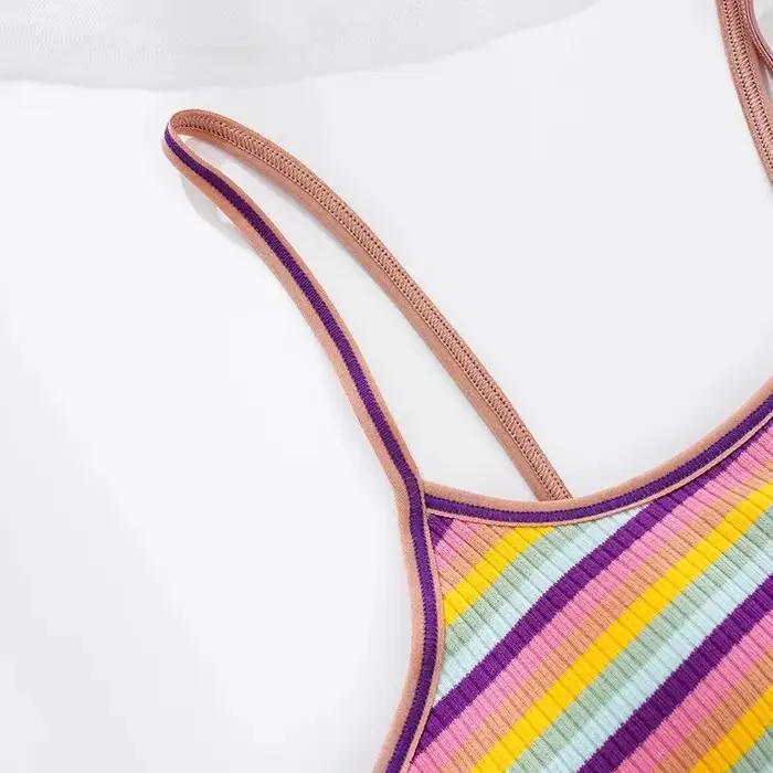 Soutien-gorge Camisole universel arc-en-ciel, rembourré en coton, sous-vêtements Anti-secouement, soutien-gorge de sport pour femmes