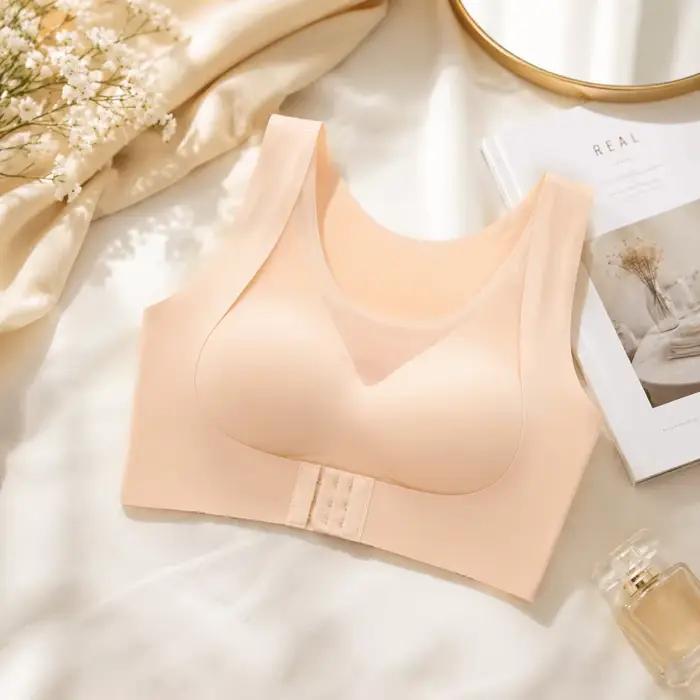 Soutien-gorge correcteur de posture à fermeture avant, dos croisé, sans armatures, antichoc, push-up, 2 en 1, sans couture, pour usage quotidien