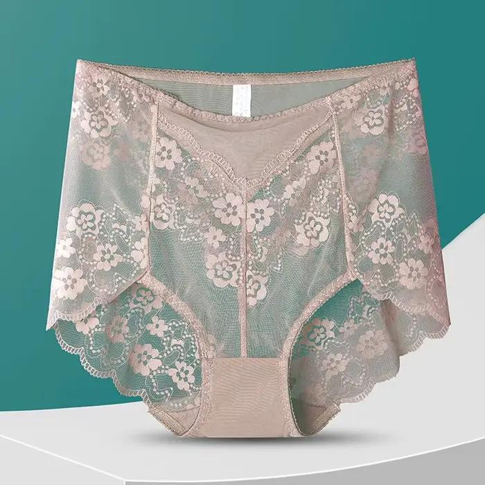 Sexy čipkované nohavičky pre ženy s vysokým pásom a zdvihom zadku