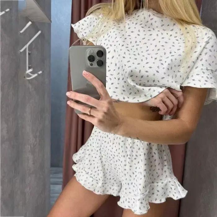 Dámske letné pyžamo, sexy a pohodlné pyžamo na spanie a oddych