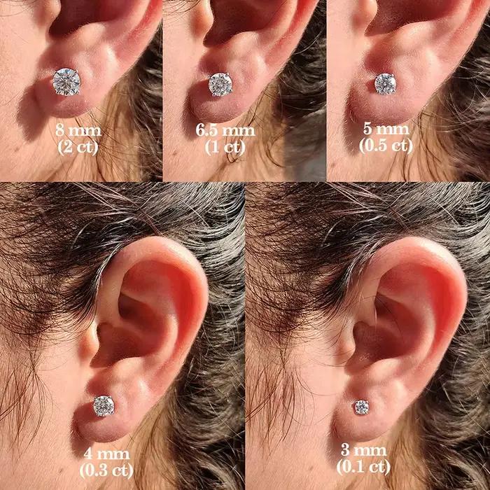 Diamantové náušnice Moissanite pre ženy