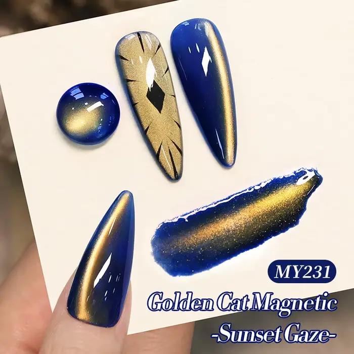 BORN PRETTY 10ml HEMA TPO bezplatný vianočný lesk zlatá mačka magnetický gél západ slnka lesklý pohľad manikúra