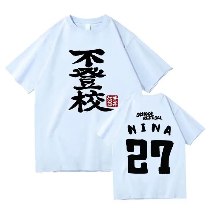T-shirt Girls Band Cry en coton 100% pour femmes junior manga anime dessin animé confortable occassions cosplay sorties