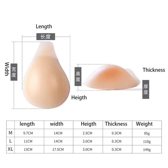 Neviditeľná push-up podprsenka zo silikónu pre ženy