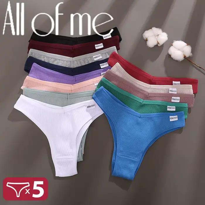 5 pièces/ensemble coton Lingerie culottes sous-vêtements Sexy femmes slips Tangas femme caleçons culottes string Bikini solide 13 couleurs