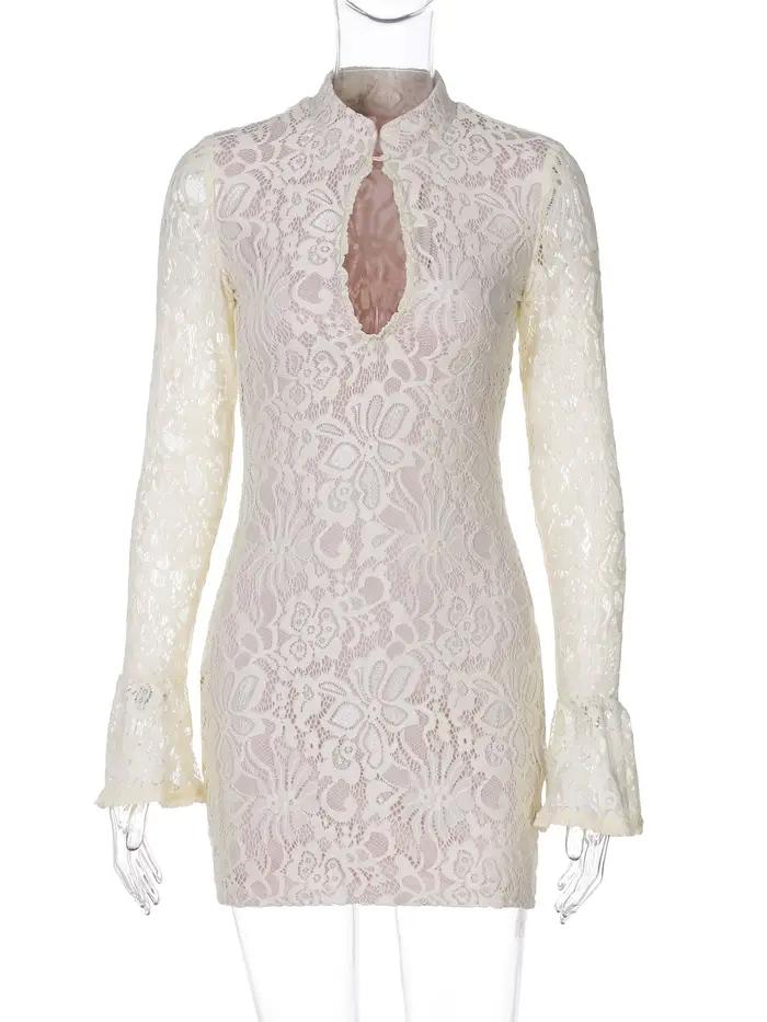 Robe hugcitar-mini polyester avec col roulé et empiècement patchwork pour femmes décontractées occasions spéciales