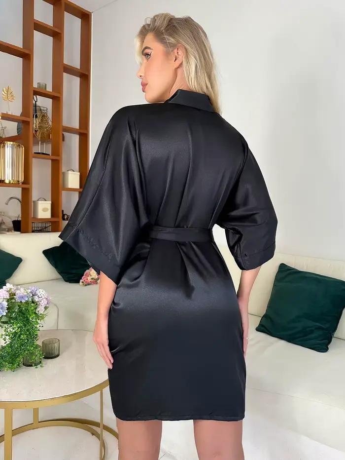 Dlhý nočný odev v štýle Kimono pre ženy