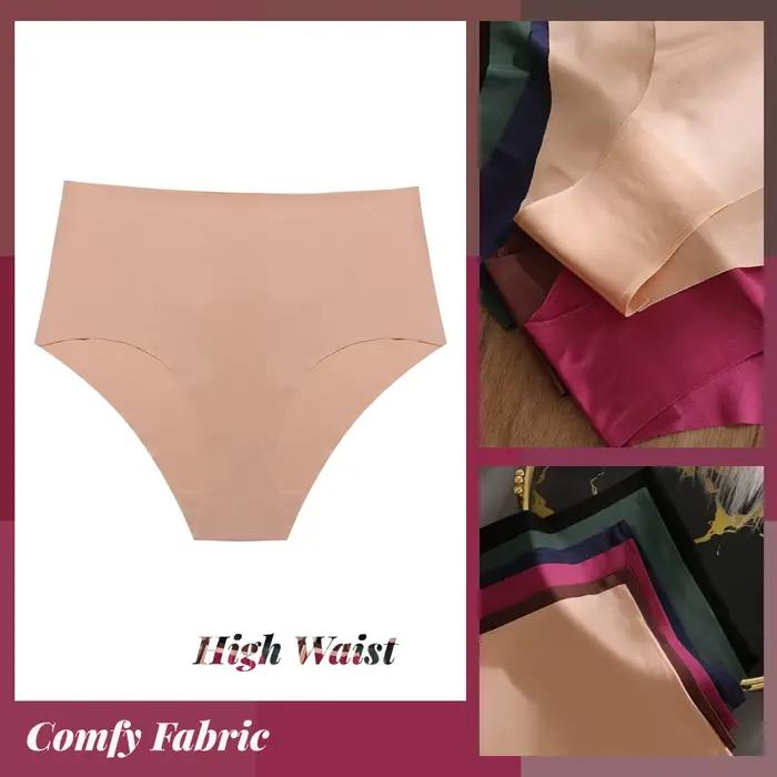 Taille haute 2025 nouvelles culottes pour femmes sans couture sous-vêtements féminins slips solides Bikini pour femmes dames Lingerie douce pour la peau