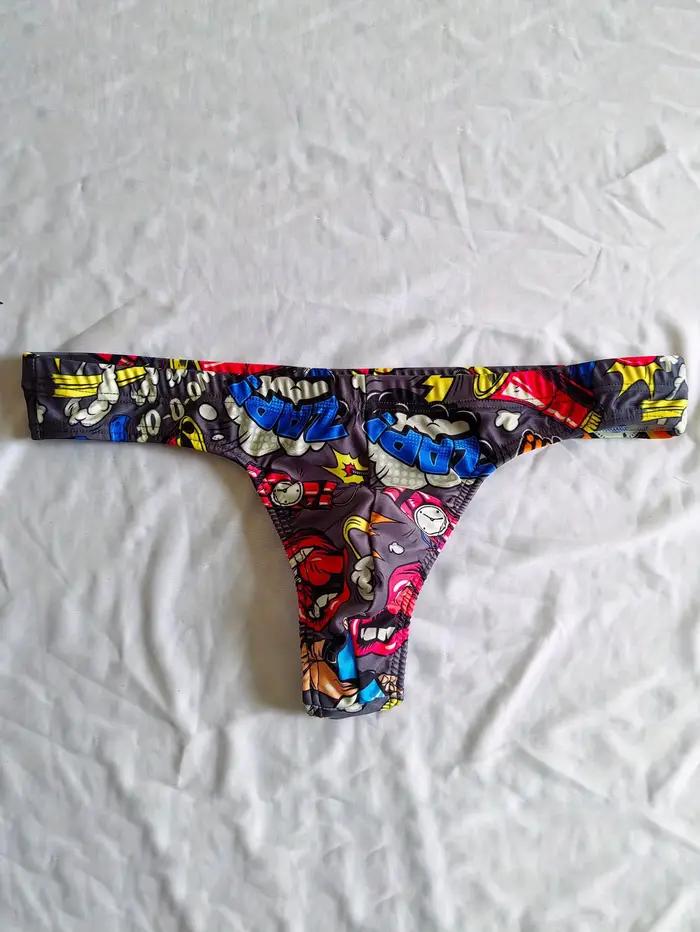 Bikini Pop Art Homme Avec Motif Pastille Polyester Elasthanne Plage Piscine Activités Aquatiques Occasions Spéciales