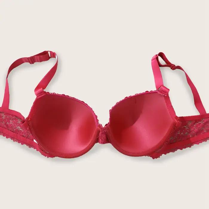 Beauwear Shine lettre bretelles soutien-gorge push up confortable respirant dentelle florale soutien-gorge de tous les jours