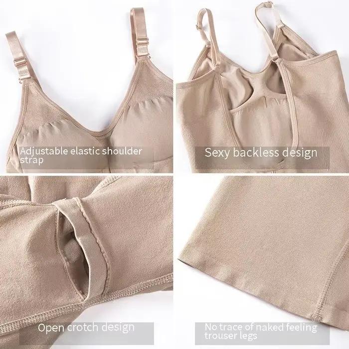 Body sans couture pour femmes, dos bas, contrôle du ventre, levage des hanches, modelant tout le corps, dos nu, combinaison Slim, Corset mi-cuisse