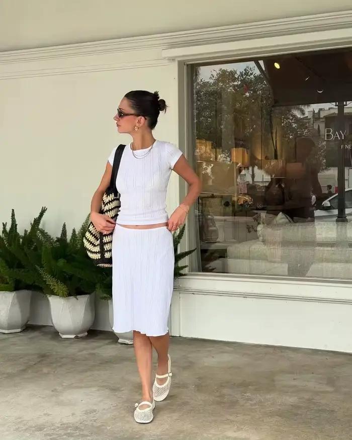 COU The Slip Skirt Noir et Blanc