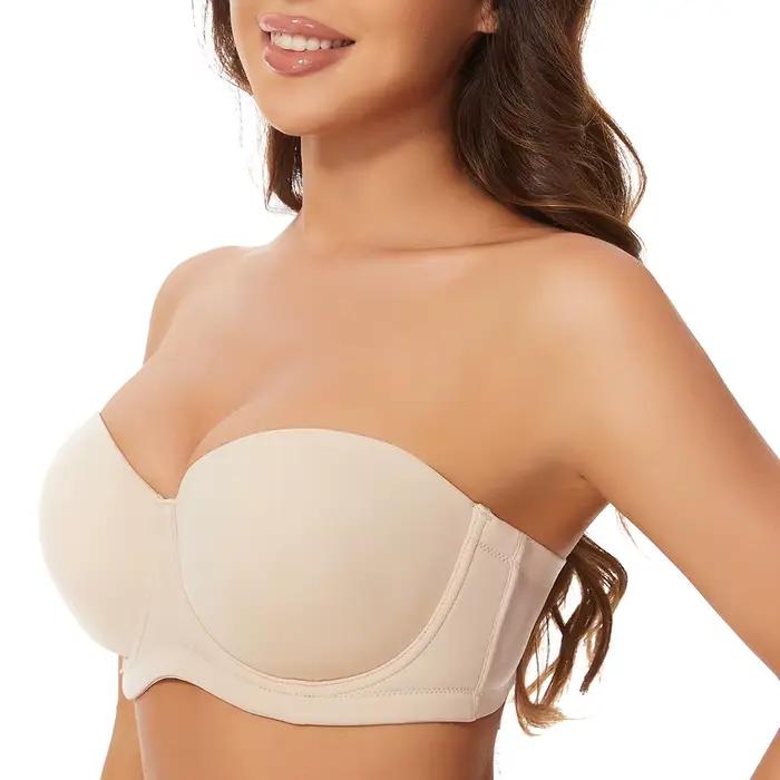 Soutien-gorge push-up avec bretelles amovibles pour femmes grandes tailles complet couverture confortable occasions spéciales