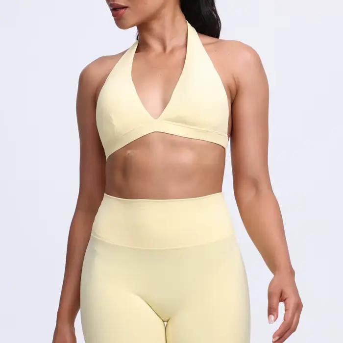 DIAS FIT JOY - Soutien-gorge de yoga à porter autour du cou, sensation de peau nue, pour la course à pied, le fitness, le cyclisme - Soutien-gorge de sport respirant et confortable pour femmes