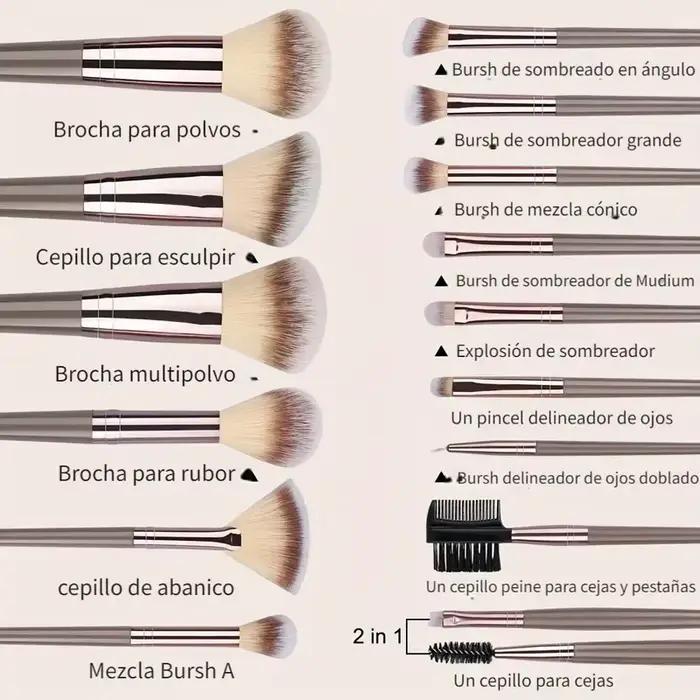 Profesionálna sada 3 až 20 jemných a nadýchaných kefiek na make-up na podkladovú bázu