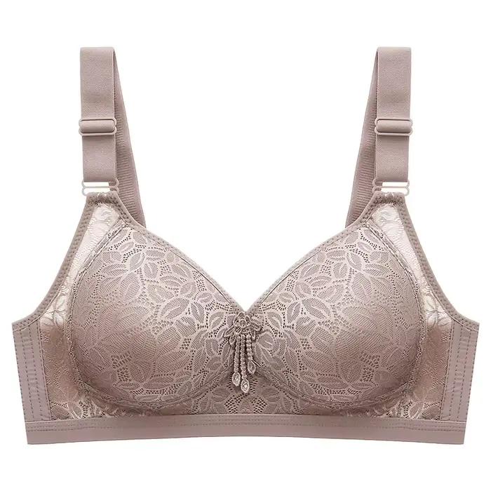 Soutien-gorge de grande taille pour femmes, fin, sans anneau en acier, confortable, respirant, sous-vêtements ajustables, push up sexy, lingerie, bonnet BC