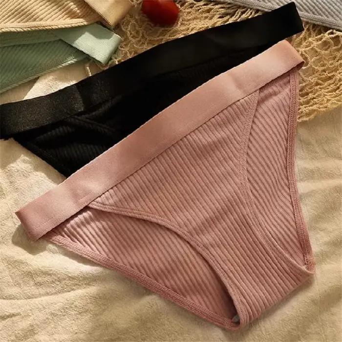 Dámske brazílske nohavičky z bavlny, sexy spodná bielizeň, jemné, bikiny, M-XL