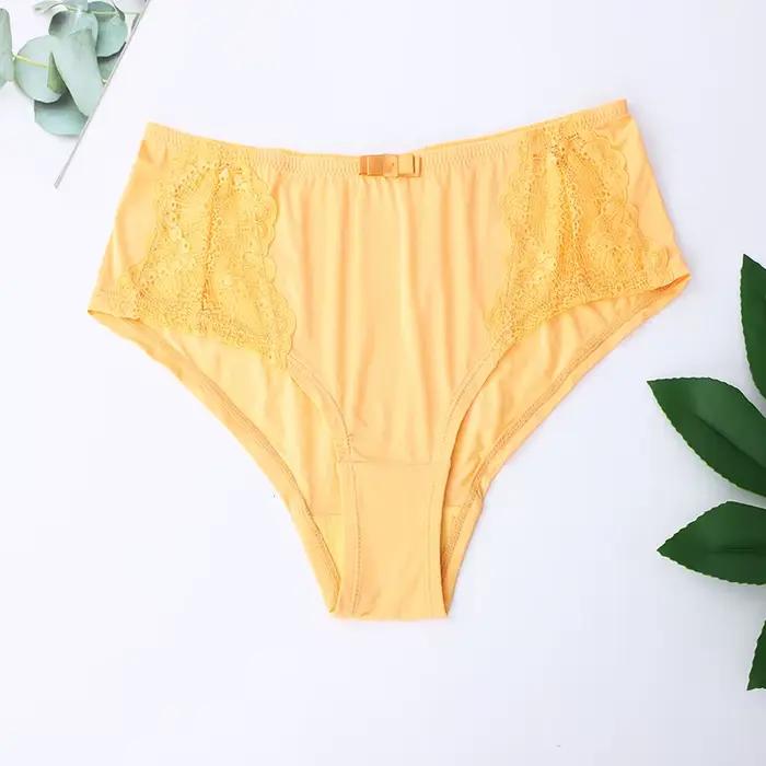 Sexy femmes culottes femme caleçons culottes couleur unie femmes dentelle pour femmes slips sous-vêtements taille moyenne Pantys Lingerie 1 PC