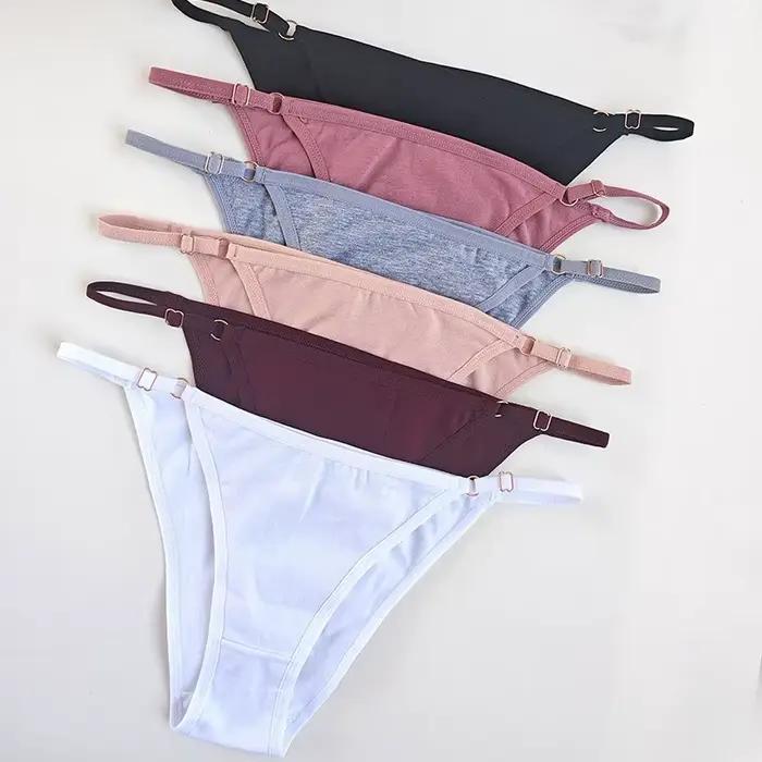 1PC slips en coton femmes culottes brésiliennes femme taille basse sous-vêtements respirant confort intimes couleur unie Lingerie Sexy S-XL