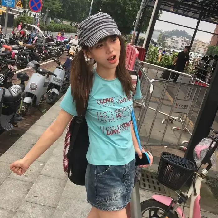 Karrram japonské Y2k tričko s potlačou písmen Trashy 2000s štýl krátky top Vintage Harajuku krátke rukávy